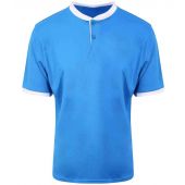 AWDis Cool Stand Collar Sports Polo Shirt - Sapphire Blue/Arctic White Size S