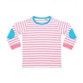 Larkwood Baby/Toddler Striped Long Sleeve T-Shirt - Pink/White Size 18-24