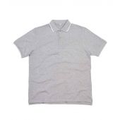 Mantis The Tipped Polo Shirt - Heather Marl/White Size S
