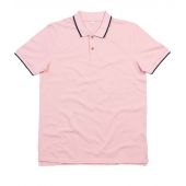 Mantis The Tipped Polo Shirt - Soft Pink/Navy Size S