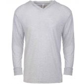 Next Level Apparel Unisex Tri-Blend Long Sleeve T-Shirt Hoodie - Heather White Size XXL