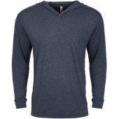 Next Level Apparel Unisex Tri-Blend Long Sleeve T-Shirt Hoodie - Indigo Size XXL