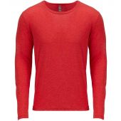 Next Level Apparel Unisex Long Sleeve Tri-Blend Crew T-Shirt - Vintage Red Size XXL