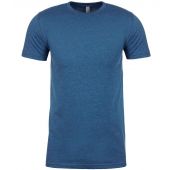 Next Level Apparel Unisex Sueded Crew Neck T-Shirt - Heather Cool Blue Size XS