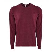 Next Level Apparel Unisex Sueded Long Sleeve Crew Neck T-Shirt - Heather Maroon Size 3XL