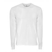 Next Level Apparel Unisex Sueded Long Sleeve Crew Neck T-Shirt - White Size 3XL