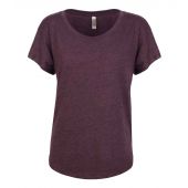 Next Level Apparel Ladies Tri-Blend Dolman T-Shirt - Vintage Purple Size XS