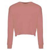Next Level Apparel Ladies Long Sleeve Cropped T-Shirt - Desert Pink Size XXL