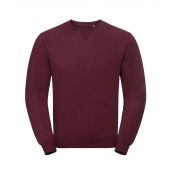 Russell Authentic Melange Sweatshirt - Burgundy Melange Size S