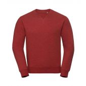 Russell Authentic Melange Sweatshirt - Brick Red Melange Size XXL