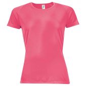 SOL'S Ladies Sporty Performance T-Shirt - Neon Coral Size XS