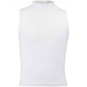 SF Minni Kids High Neck Crop Vest - White Size 5-6