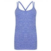 Tombo Ladies Seamless Strappy Vest - Blue Marl Size L/XL
