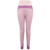 Tombo Ladies Seamless Panelled Leggings - Light Pink/Purple Size XXL/3XL