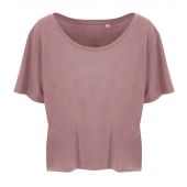 Ecologie Ladies Daintree EcoViscose Cropped T-Shirt - Dusty Pink Size XL