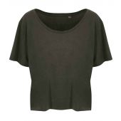 Ecologie Ladies Daintree EcoViscose Cropped T-Shirt - Fern Green Size XS