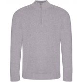 Ecologie Unisex Wakhan Zip Neck Sustainable Sweater - Heather Grey Size XXL