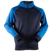 Finden and Hales Panelled Sports Hoodie - Navy/Royal Blue/White Size XXL