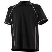 Finden and Hales Performance Piped Polo Shirt - Black/White Size 3XL