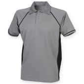 Finden and Hales Performance Piped Polo Shirt - Grey/Black Size 3XL