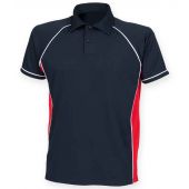 Finden and Hales Performance Piped Polo Shirt - Navy/Red/White Size S
