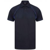 Finden and Hales Performance Piped Polo Shirt - Navy/Royal Blue Size 3XL