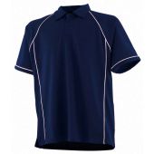 Finden and Hales Performance Piped Polo Shirt - Navy/White Size 3XL