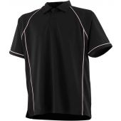 Finden and Hales Kids Performance Piped Polo Shirt - Black/White Size 13-14
