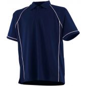 Finden and Hales Kids Performance Piped Polo Shirt - Navy/White Size 13-14