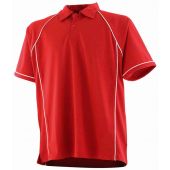 Finden and Hales Kids Performance Piped Polo Shirt - Red/White Size 13-14