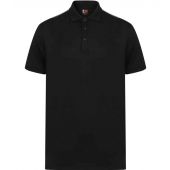 Finden and Hales Unisex Contrast Panel Piqué Polo Shirt - Black/Gunmetal Size XXL