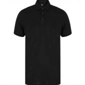 Finden and Hales Unisex Contrast Panel Piqué Polo Shirt - Black/White Size XXL