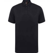 Finden and Hales Unisex Contrast Panel Piqué Polo Shirt - Navy/White Size XXL