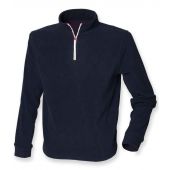 Finden and Hales Zip Neck Piped Micro Fleece - Navy/White Size XXL