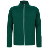 Finden and Hales Knitted Tracksuit Top - Bottle Green/White Size XXS
