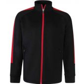 Finden and Hales Kids Knitted Tracksuit Top - Black/Red Size 13
