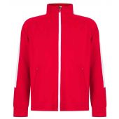 Finden and Hales Kids Knitted Tracksuit Top - Red/White Size 13