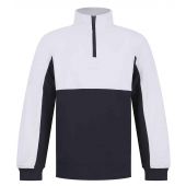 Finden and Hales Kids 1/4 Zip Tracksuit Top - Navy/White Size 13