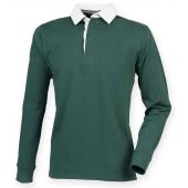 Front Row Premium Superfit Rugby Shirt - Bottle Green Size 3XL