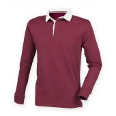 Front Row Premium Superfit Rugby Shirt - Deep Burgundy Size 3XL