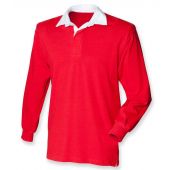 Front Row Kids Classic Rugby Shirt - Red Size 11-13