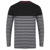 Front Row Unisex Long Sleeve Breton Striped T-Shirt - Navy/White Size XXL