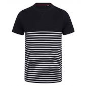 Front Row Unisex Breton Striped T-Shirt - Navy/White Size XXL