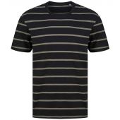 Front Row Striped T-Shirt - Black/Khaki Size XS