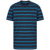 Front Row Striped T-Shirt - Navy/Marine Blue Size XXL