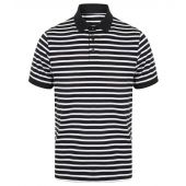 Front Row Striped Jersey Polo Shirt - Navy/White Size XXL