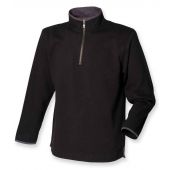 Front Row Collection Super Soft Zip Neck Sweatshirt - Black/Charcoal Size XXL