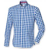 Front Row Long Sleeve Checked Cotton Shirt
