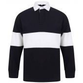 Front Row Panelled Rugby Shirt - Navy/White Size XXL