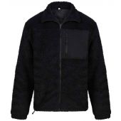 Front Row Recycled Sherpa Fleece Jacket - Black Size XXL